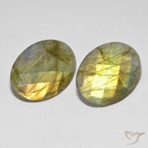 Gemme di Labradorite Multicolore naturale da 32.72 ct, Ovale, Traslucido