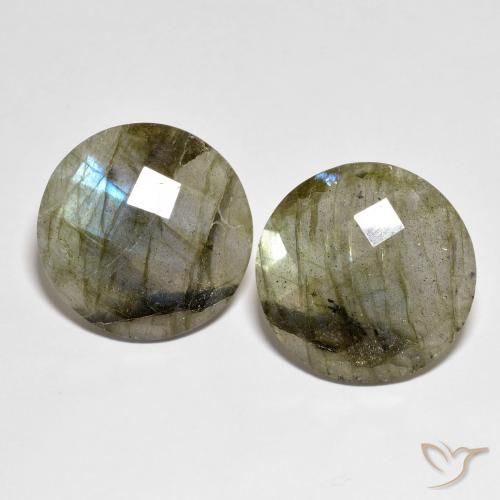 Gemme di Labradorite Multicolore naturale da 25.78 ct, Rotondo, Traslucido