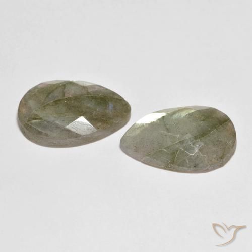 Gemme di Labradorite Multicolore naturale da 15.18 ct, Forma a pera, Traslucido