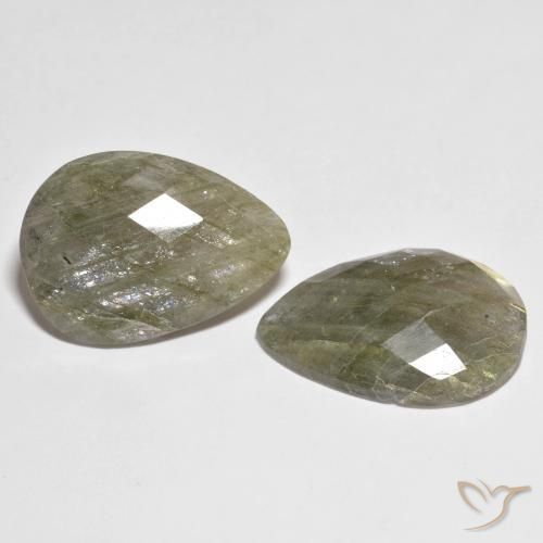 Gemme di Labradorite Multicolore naturale da 22.06 ct, Forma a pera, Traslucido