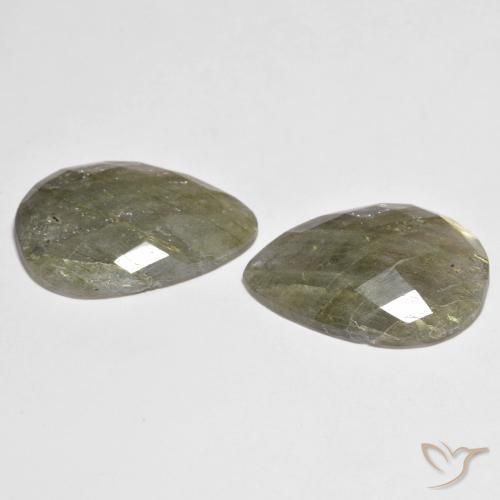 Gemme di Labradorite Multicolore naturale da 22.06 ct, Forma a pera, Traslucido