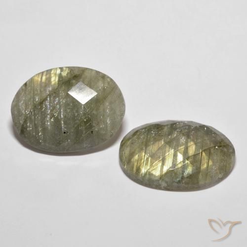 Gemme di Labradorite Multicolore naturale da 21.64 ct, Ovale, Traslucido