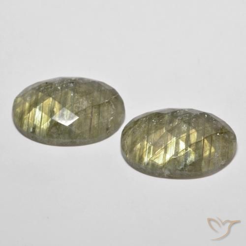 Gemme di Labradorite Multicolore naturale da 21.64 ct, Ovale, Traslucido