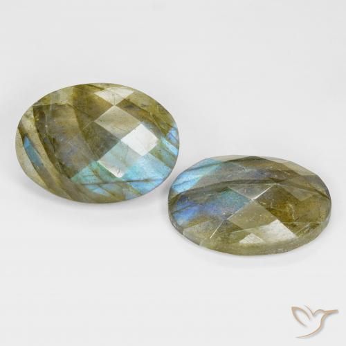 Gemme di Labradorite Multicolore naturale da 16.81 ct, Ovale, Traslucido