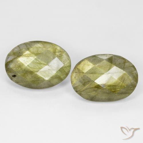 16.55ctw Naturale Multicolore Labradorite, Ovale, Traslucido