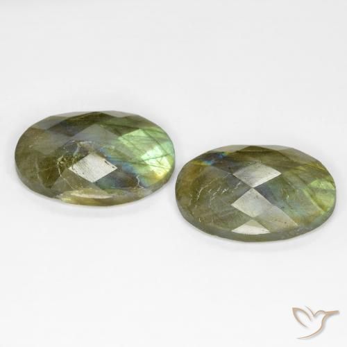 Gemme di Labradorite Multicolore naturale da 15.65 ct, Ovale, Traslucido