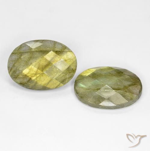 Gemme di Labradorite Multicolore naturale da 16.30 ct, Ovale, Traslucido