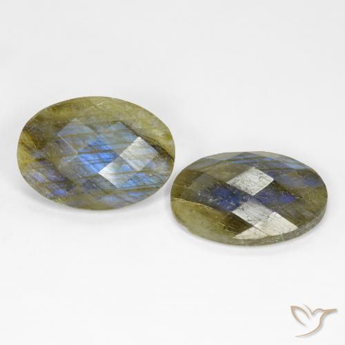 Gemme di Labradorite Multicolore naturale da 13.71 ct, Ovale, Traslucido