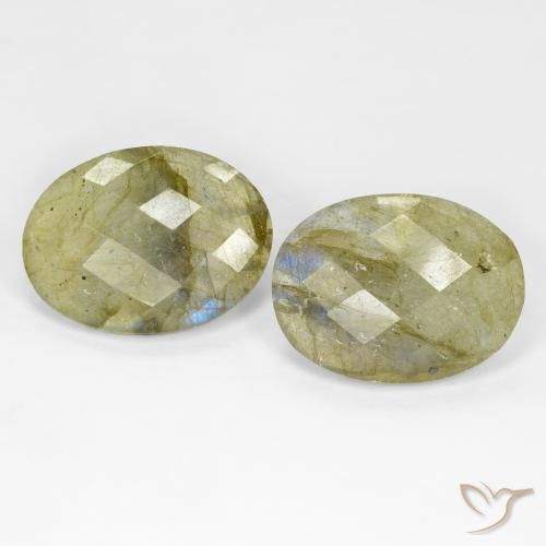 20.44ctw Naturale Multicolore Labradorite, Ovale, Traslucido