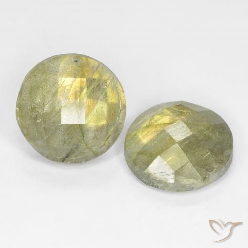 Gemme di Labradorite Multicolore naturale da 9.43 ct, Rotondo, Traslucido