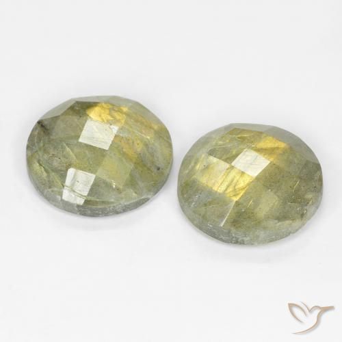 Gemme di Labradorite Multicolore naturale da 9.43 ct, Rotondo, Traslucido