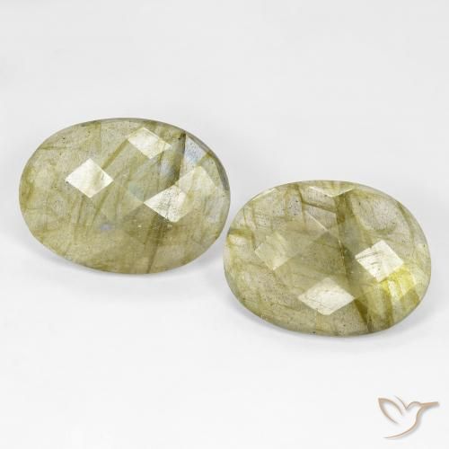 16.61ctw Naturale Multicolore Labradorite, Ovale, Traslucido