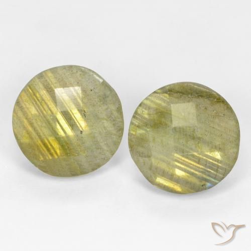 9.66ctw Naturale Multicolore Labradorite, Rotondo, Traslucido