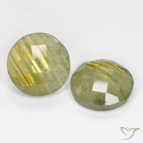 Gemme di Labradorite Multicolore naturale da 9.66 ct, Rotondo, Traslucido