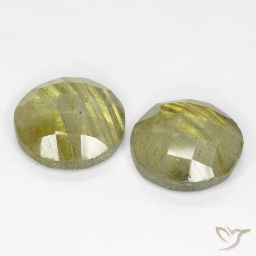 Gemme di Labradorite Multicolore naturale da 9.66 ct, Rotondo, Traslucido