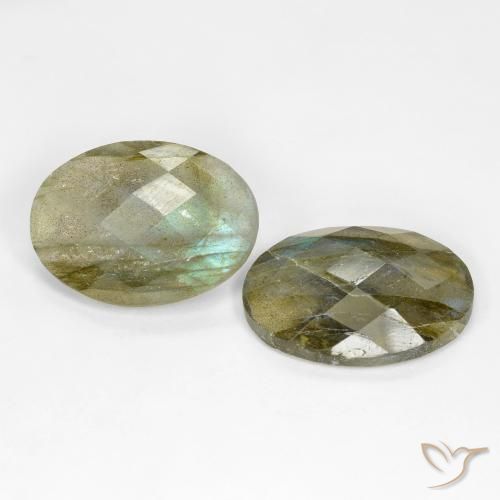 Gemme di Labradorite Multicolore naturale da 16.40 ct, Ovale, Traslucido