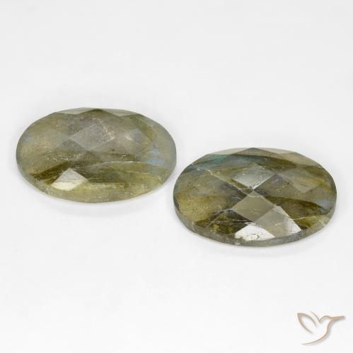 Gemme di Labradorite Multicolore naturale da 16.40 ct, Ovale, Traslucido