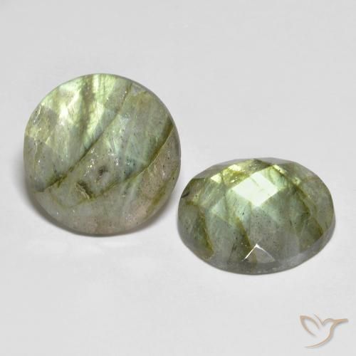 Gemme di Labradorite Multicolore naturale da 17.56 ct, Rotondo, Traslucido