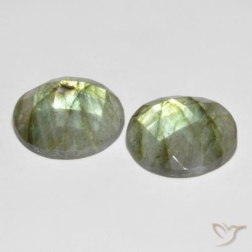 Gemme di Labradorite Multicolore naturale da 17.56 ct, Rotondo, Traslucido