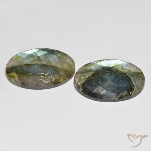 Gemme di Labradorite Multicolore naturale da 32.94 ct, Ovale, Traslucido