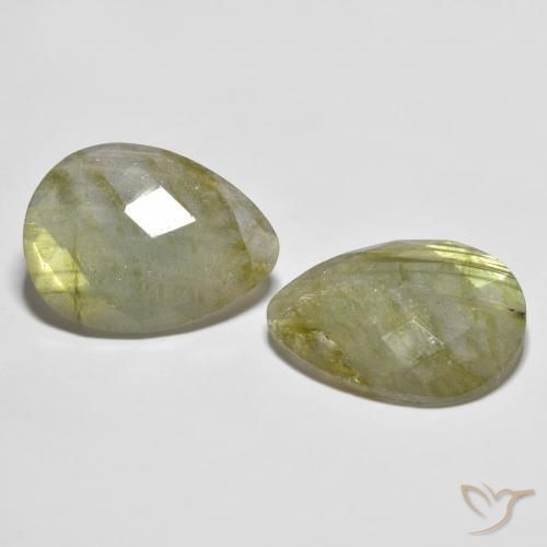 Gemme di Labradorite Multicolore naturale da 18.22 ct, Forma a pera, Traslucido