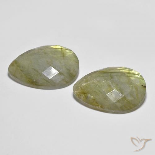 Gemme di Labradorite Multicolore naturale da 18.22 ct, Forma a pera, Traslucido