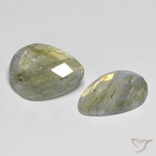 Gemme di Labradorite Multicolore naturale da 9.34 ct, Forma a pera, Traslucido
