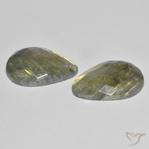 Gemme di Labradorite Multicolore naturale da 18.15 ct, Forma a pera, Traslucido