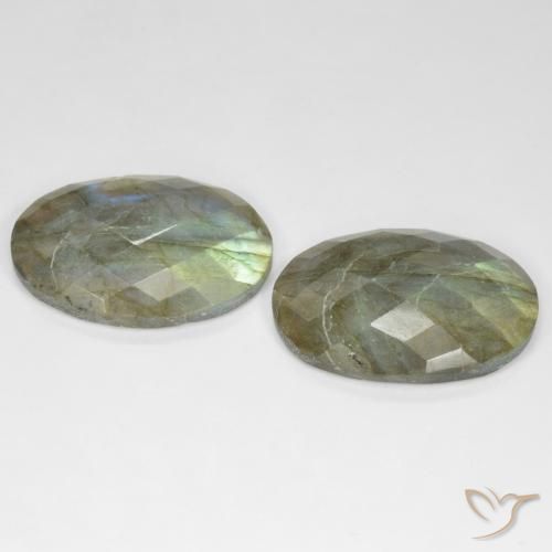 Gemme di Labradorite Multicolore naturale da 26.21 ct, Ovale, Traslucido