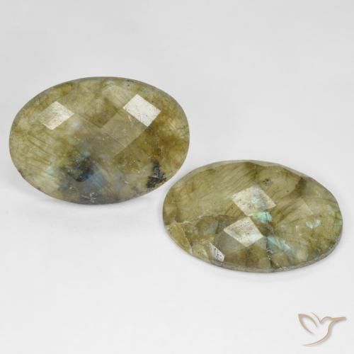 Gemme di Labradorite Multicolore naturale da 22.96 ct, Ovale, Traslucido