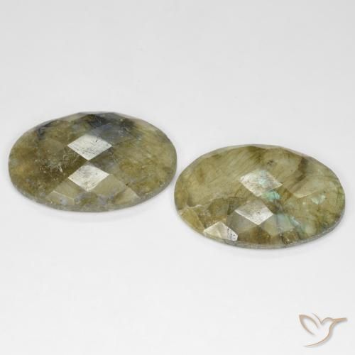 Gemme di Labradorite Multicolore naturale da 22.96 ct, Ovale, Traslucido