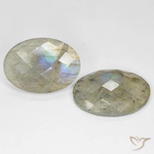 Gemme di Labradorite Multicolore naturale da 23.01 ct, Ovale, Traslucido
