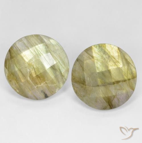 16.20ctw Naturale Multicolore Labradorite, Rotondo, Traslucido