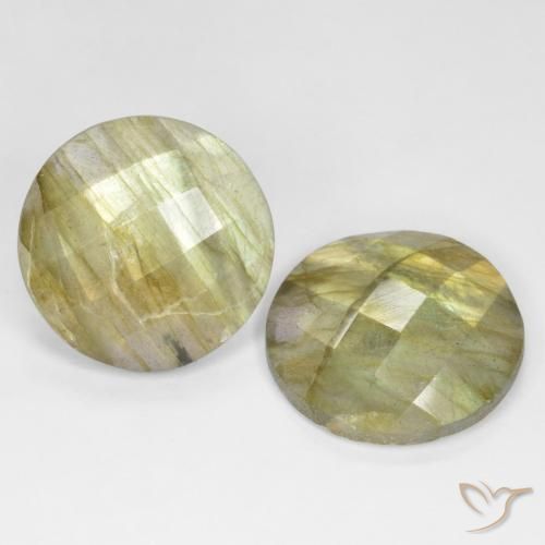 Gemme di Labradorite Multicolore naturale da 16.20 ct, Rotondo, Traslucido