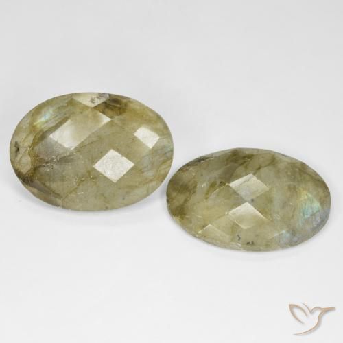 Gemme di Labradorite Multicolore naturale da 23.45 ct, Ovale, Traslucido