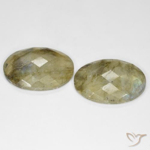 Gemme di Labradorite Multicolore naturale da 23.45 ct, Ovale, Traslucido