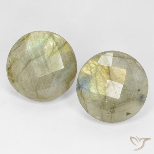 17.63ctw Naturale Multicolore Labradorite, Rotondo, Traslucido
