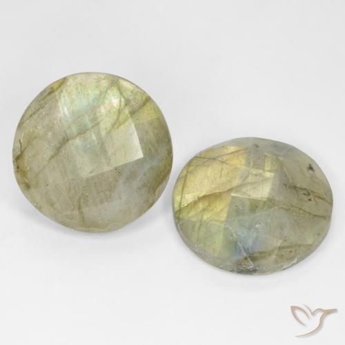 Gemme di Labradorite Multicolore naturale da 17.63 ct, Rotondo, Traslucido