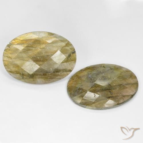 Gemme di Labradorite Multicolore naturale da 26.05 ct, Ovale, Traslucido