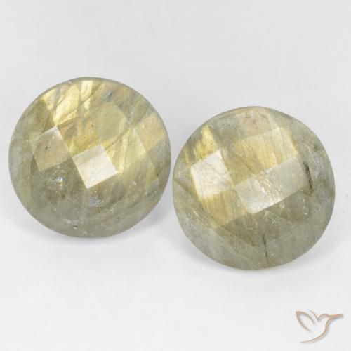 17.72ctw Naturale Multicolore Labradorite, Rotondo, Traslucido