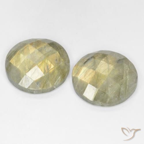 Gemme di Labradorite Multicolore naturale da 17.72 ct, Rotondo, Traslucido
