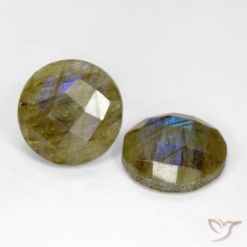 Gemme di Labradorite Multicolore naturale da 8.40 ct, Rotondo, Traslucido