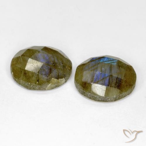 Gemme di Labradorite Multicolore naturale da 8.40 ct, Rotondo, Traslucido