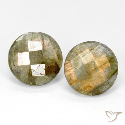 9.29ctw Naturale Multicolore Labradorite, Rotondo, Traslucido