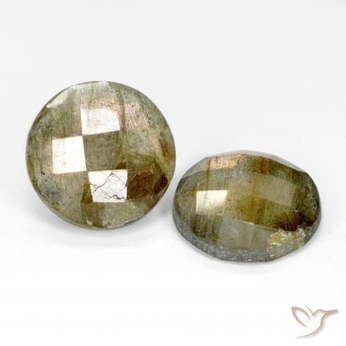 Gemme di Labradorite Multicolore naturale da 9.29 ct, Rotondo, Traslucido