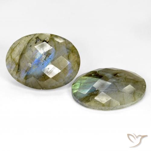 Gemme di Labradorite Multicolore naturale da 21.18 ct, Ovale, Traslucido