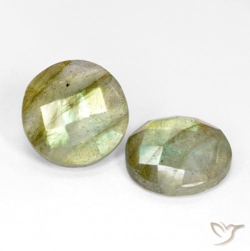 Gemme di Labradorite Multicolore naturale da 8.74 ct, Rotondo, Traslucido