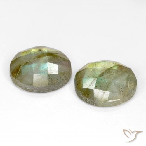 Gemme di Labradorite Multicolore naturale da 8.74 ct, Rotondo, Traslucido