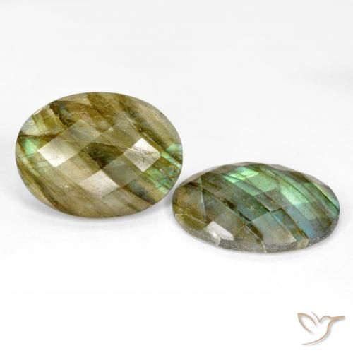 Gemme di Labradorite Multicolore naturale da 20.16 ct, Ovale, Traslucido