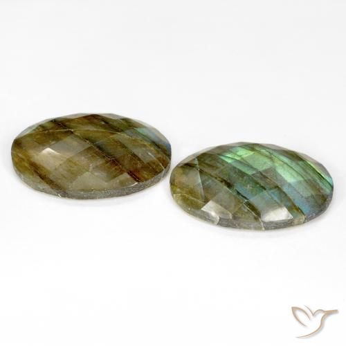 Gemme di Labradorite Multicolore naturale da 20.16 ct, Ovale, Traslucido